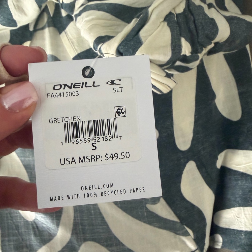 O'Neill Gray and Cream Patterned Skirt